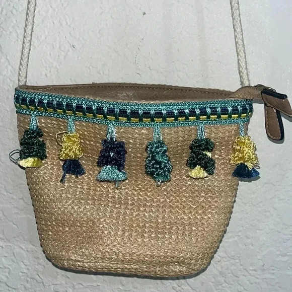 JEN& CO straw crossbody bag - Picture 1 of 4
